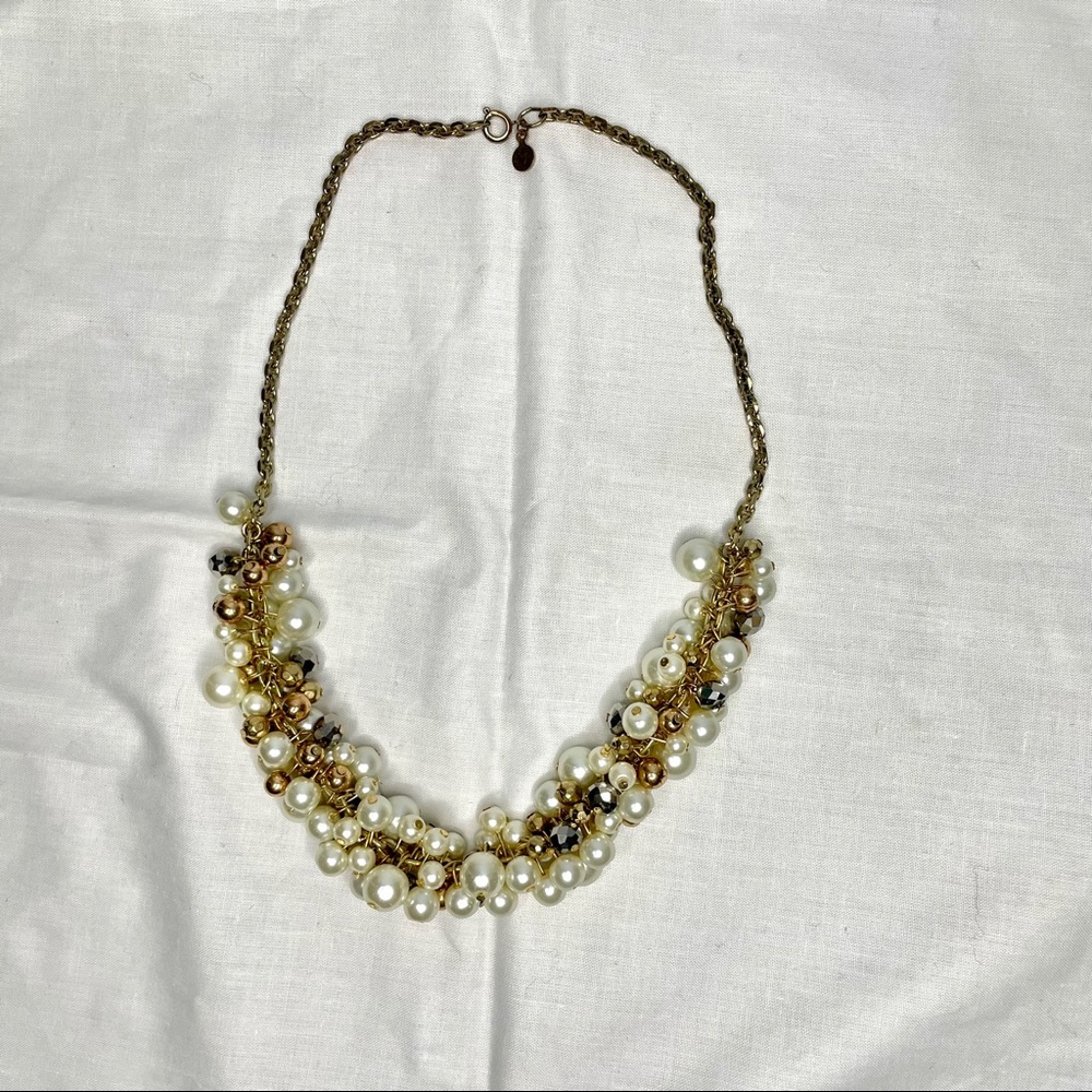 LOFT pearl cluster necklace
